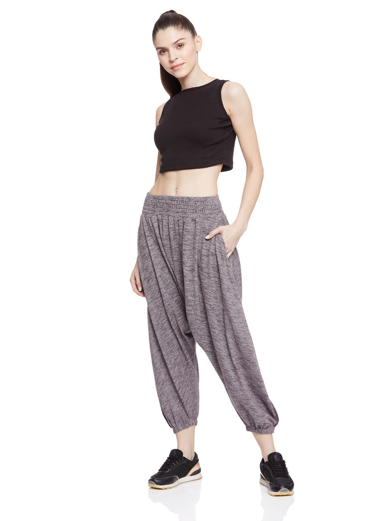 Buy Unisex Grey Printed Harem Pants Online at Bewakoof