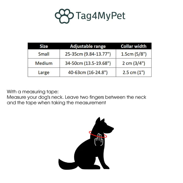 Dog Collar Size Guide | Tag4MyPet
