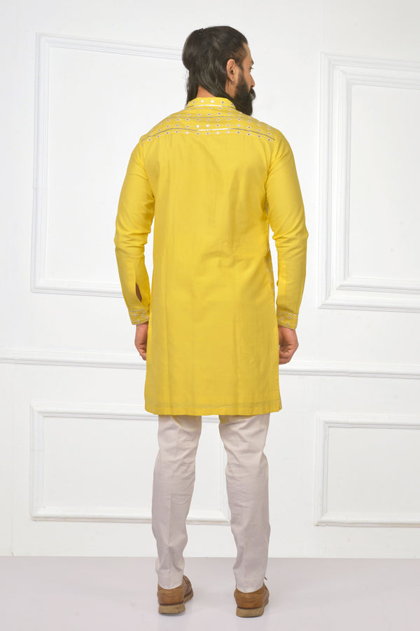 Pratimb Butter Yellow Pajama Set | The Fashion Edit | Luxury Clothing Store