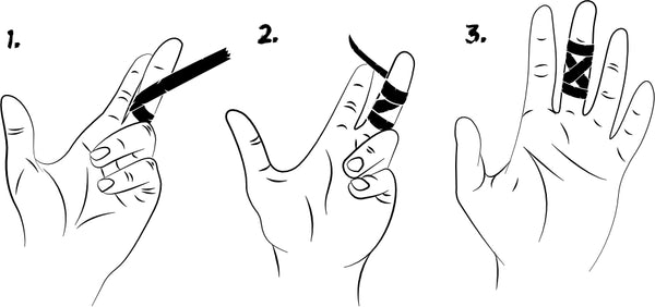 Steps for climbers to tape injured fingers