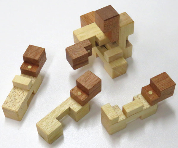 Yamato Block - Brass 6 Piece Burr Puzzle