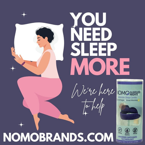 lady sleeping with a pillow and the text on the right reads "you need sleep MORE" 