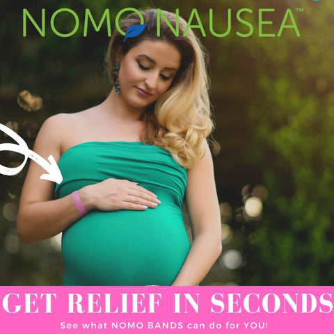 Sea bands mama called NoMo Nausea for instant nausea relief