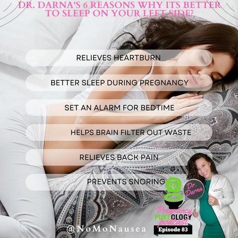 Why its better to sleep on your left side while pregnant? Image of a pregnant woman peacefully sleeping on her left side, accompanied by insights from our pregnant doctor and pregnancy podcast host. Discover Dr. Darna's six compelling reasons why sleeping on your left side is beneficial during pregnancy. This image captures the importance of sleep position for expectant mothers, inviting viewers to explore the informative discussion provided by the knowledgeable hosts.