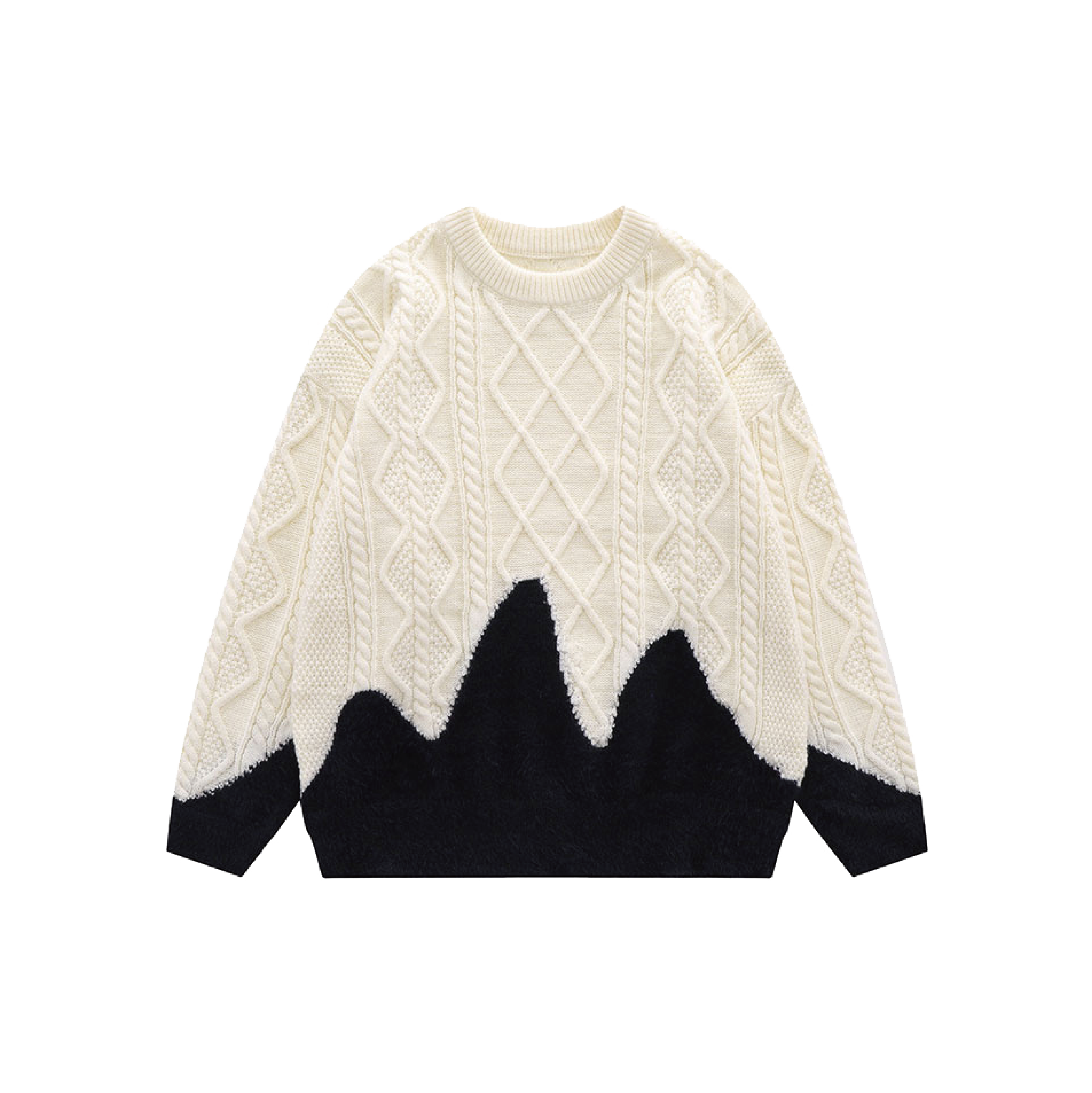 Flecked Broken Design Sweater – U:UME