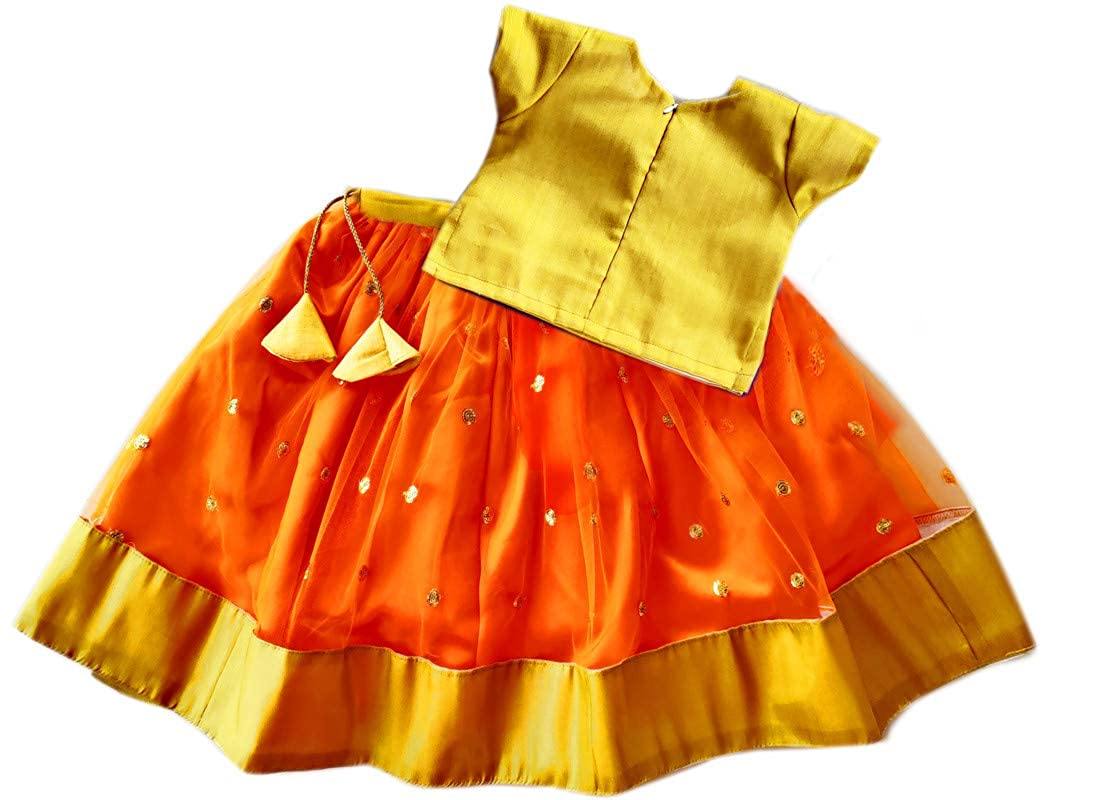 Kanchi pattu Half saree for girls by Angalakruthi | Kids blouse designs,  Kids dress patterns, Kids saree
