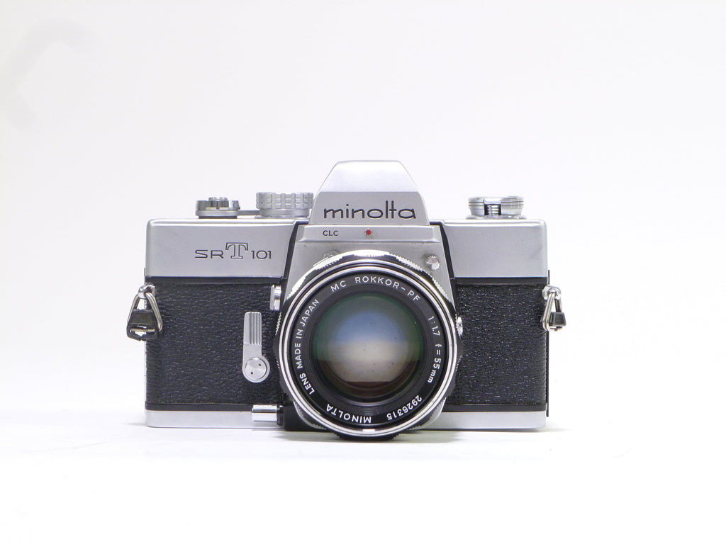 Minolta SRT 101 35mm Film Camera with a Minolta 55mm f/1.7 MC ROKKOR -