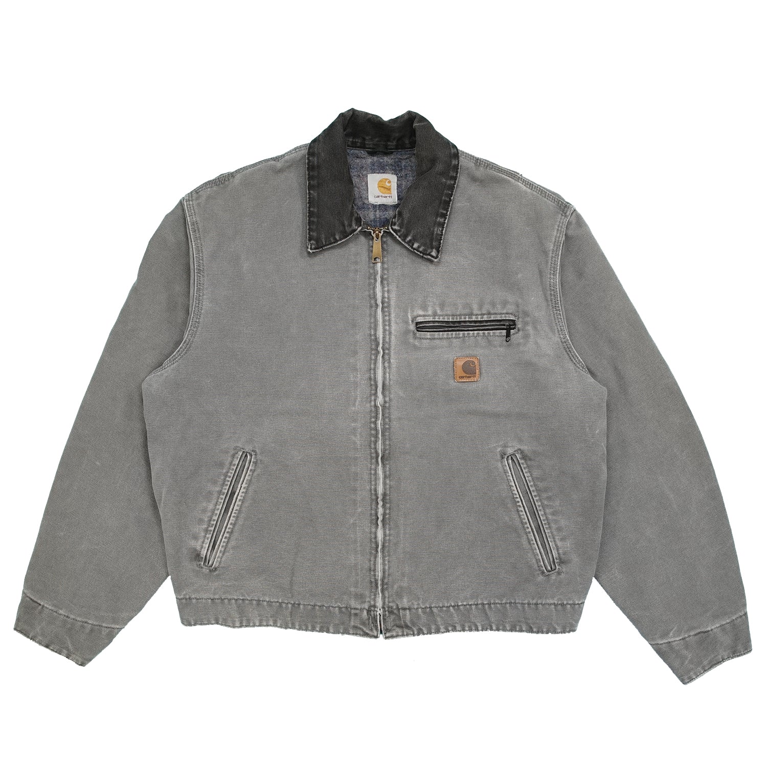 Vintage Carhartt faded grey Detroit jacket M/L