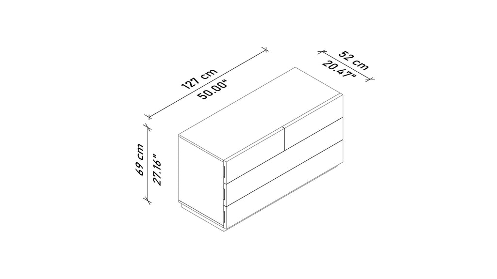 Stone Şifonyer 127 cm