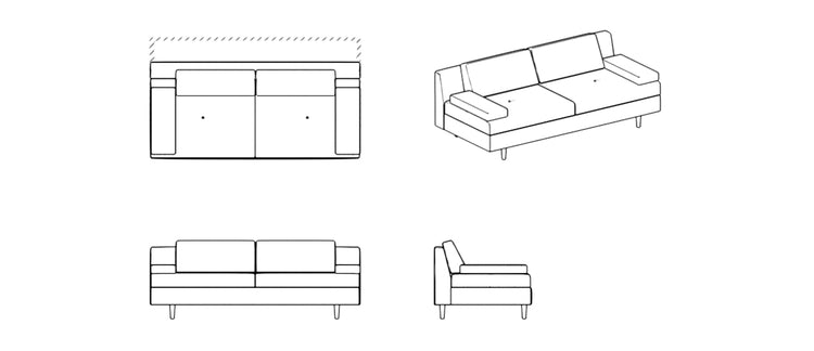 Kema Loveseat Sofa Bed Technical Specs