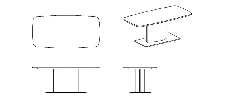 Raena Ceramic&Glass Table Technical Specs