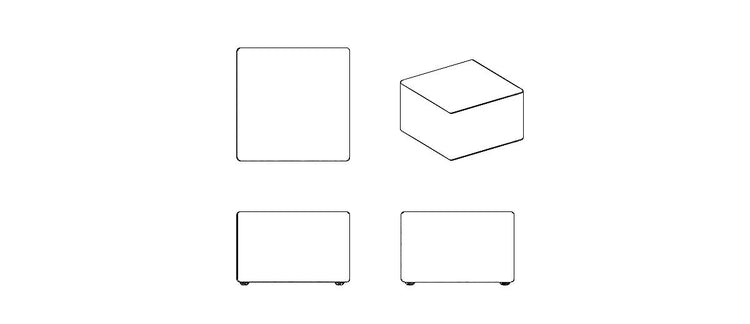 Cubo Low Pouf Technical Specs