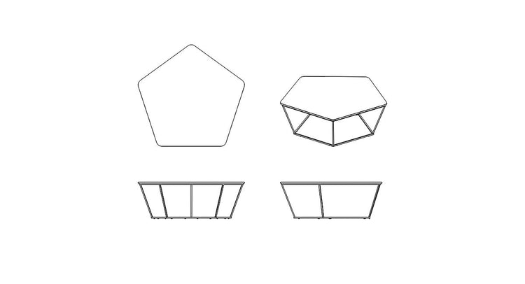 Penta Coffee Table Technical Specs