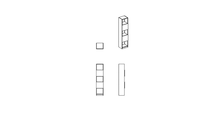 Carton Bookcase With Door Technical Specs