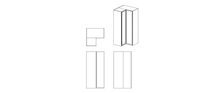 Split Wardrobe Corner Technical Specs