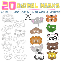 20 animal masks printable brilliant little ideas