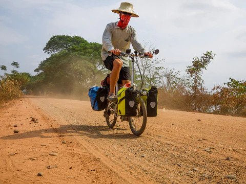 Erik Newquist cycle touring in Laos