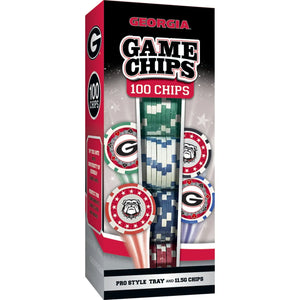 Georgia Bulldogs 100 Piece Poker Chips - American Graham Apparel