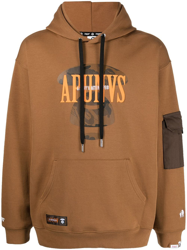 AAPE BY *A BATHING APE® logo-print cotton-blend hoodie – TOPDROP
