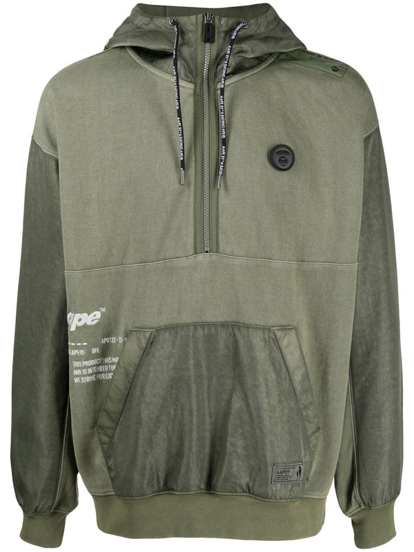 AAPE BY *A BATHING APE® half-zip logo hoodie – TOPDROP-NEWYORK