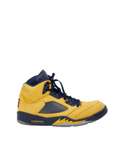 yellow and blue jordan 5