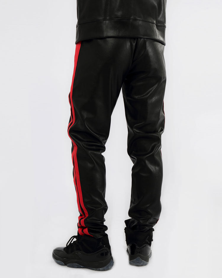 black icon track pants