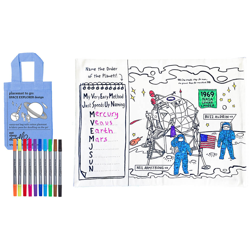 Space Explorer Colour And Learn Pencil Case And Pens