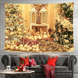Christmas Trees & Decoration Tapestry Wall Hanging Cloth Wall Backdrop