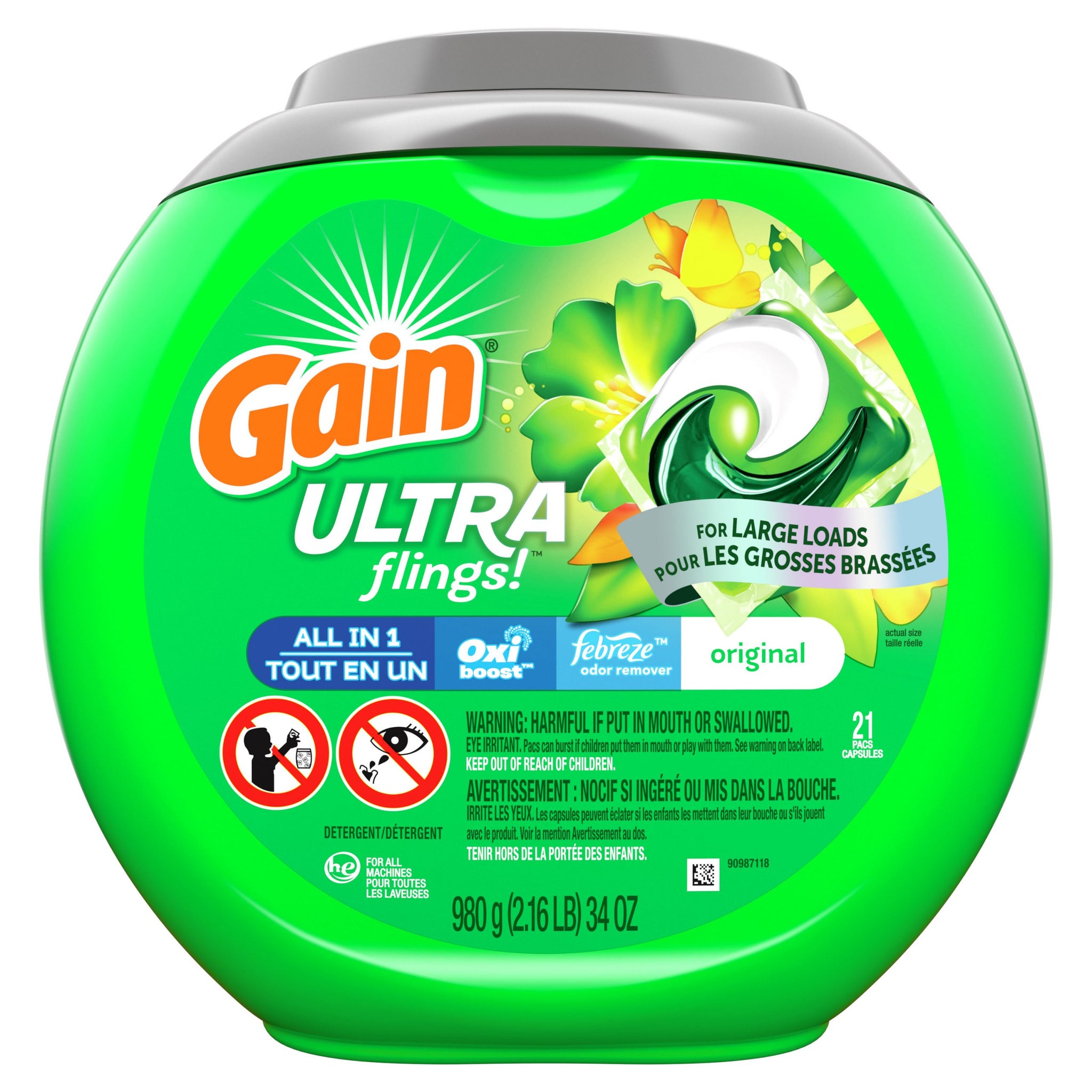 Gain Pods Ultra Flings Original 21ct (980g) | Brandco Direct Inc