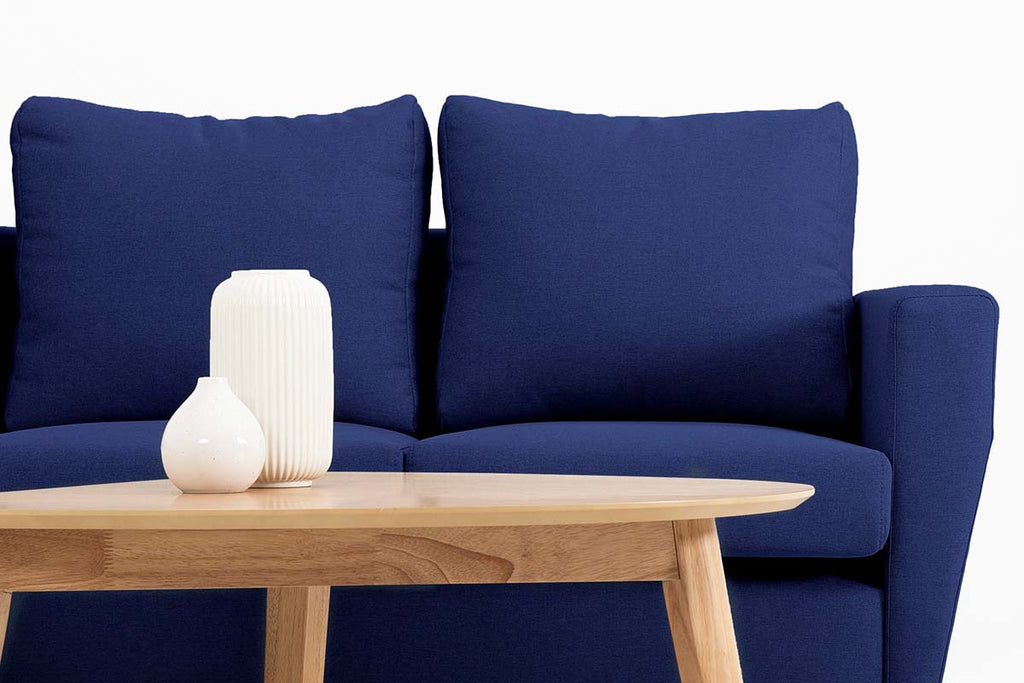 Corner Sofa Blue Upholstery