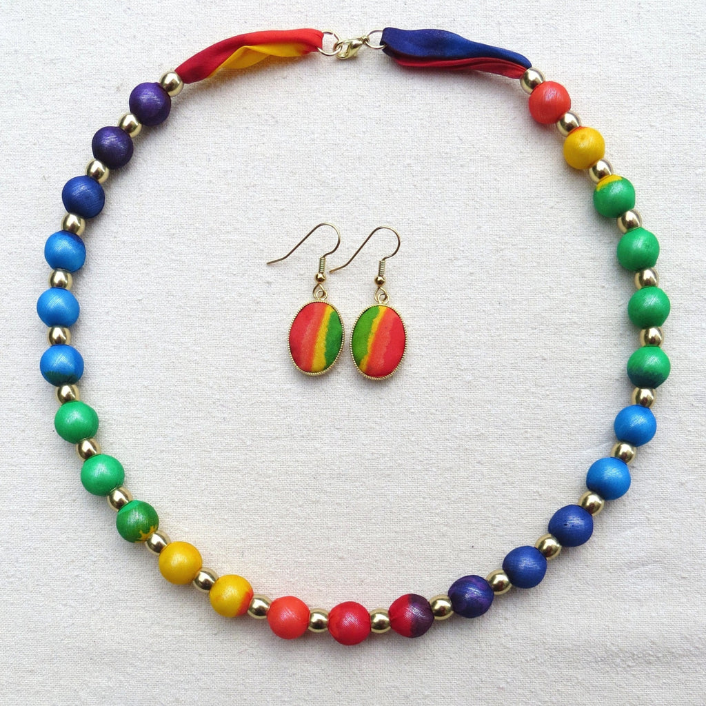 Rainbow 'Glow Bead' Necklace – KerrieBerrie Beads & Jewellery