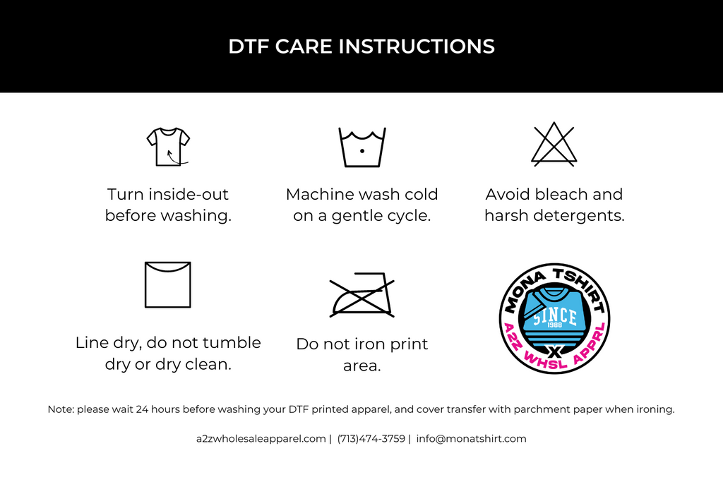 DTF Care Instructions