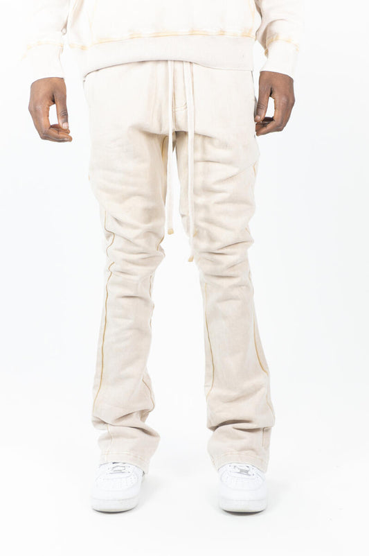 Acid Washed Fleece Stacked Pants | RINGSPUN