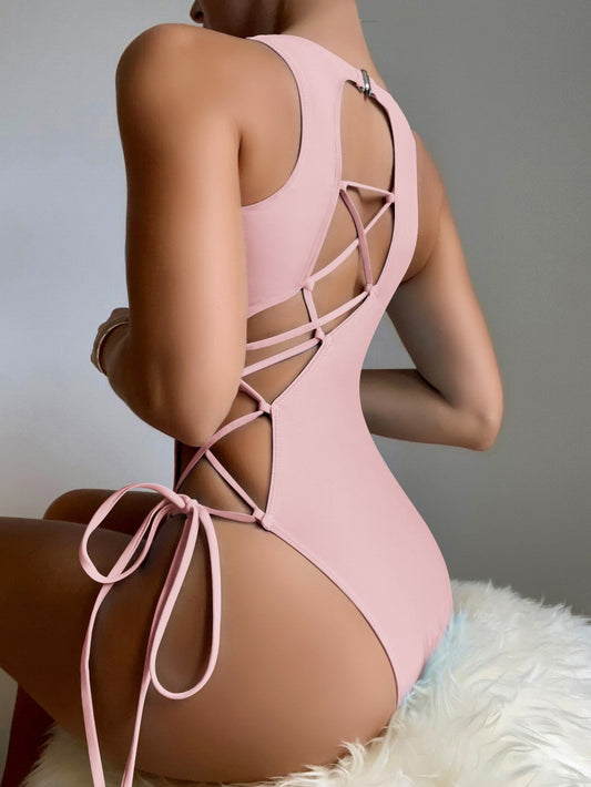 Lace-up One Piece Bikini | A2Z