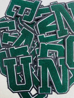 6” Varsity Letter Patches - Dark Green