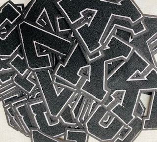 6” Varsity Letter Patches - Black