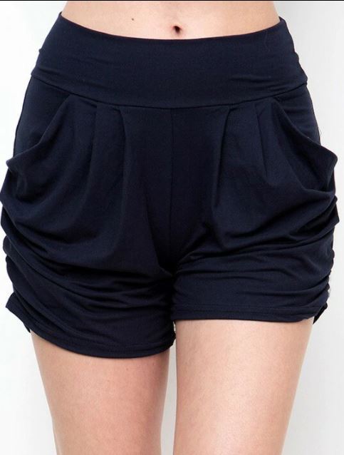 Solid Basic Harem Shorts