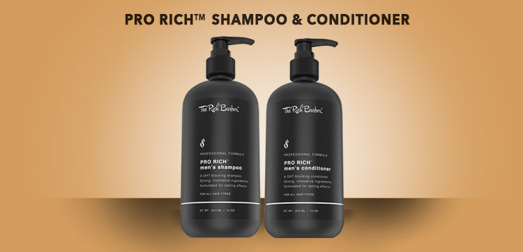 The Rich Barber Pro Rich Shampoo and Conditioner Set for Men's Hair Loss