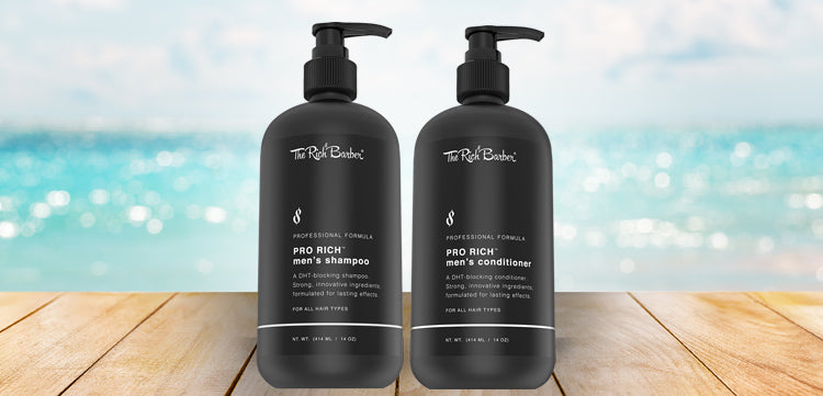 The Rich Barber Pro Rich Shampoo and Conditioner Set for Male Hormonal Hair Loss, Helps Regrow Hair Loss
