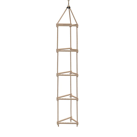 Triangle rope ladder for swing set