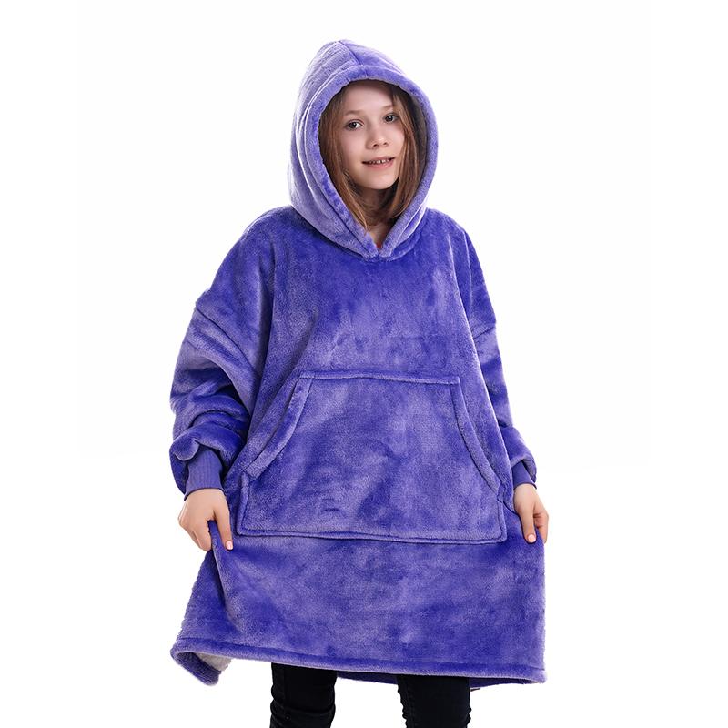 Purple - Kids | The Cuddly Lounger - Oversized Pullover Hoodie