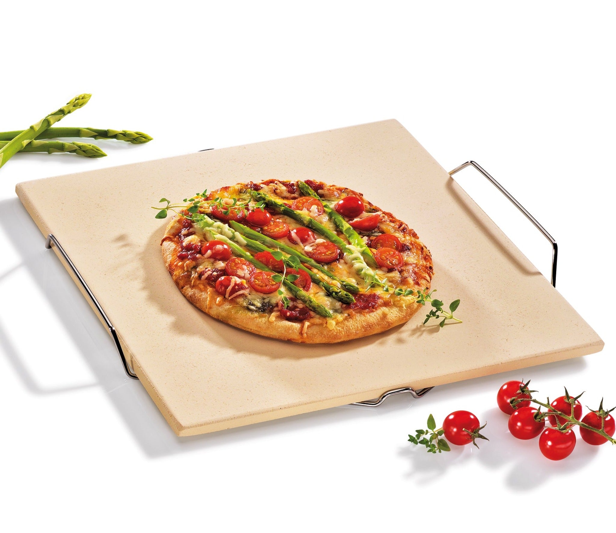 Pizzasten med stand firkantet 38x35cm