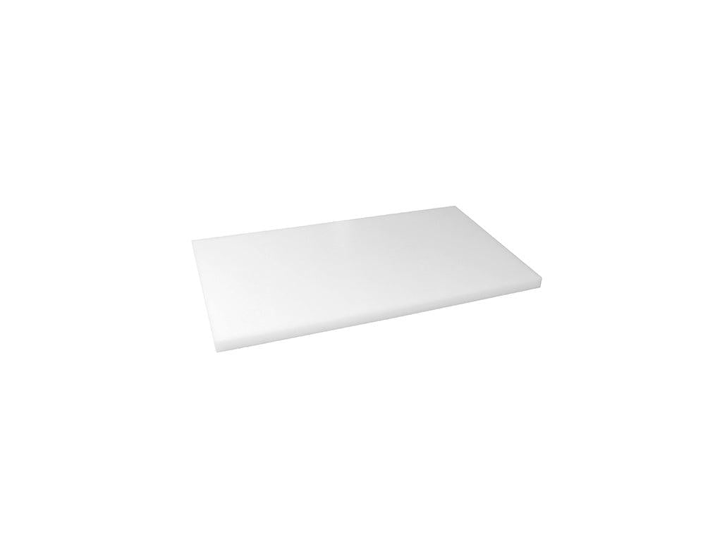 Hvidt plastik skærebræt 53x32,5x2,5cm