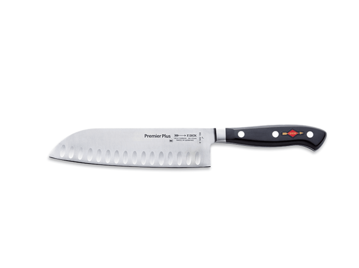Kokkekniv Santoku 18 cm Dick Premier plus - Med luftskær