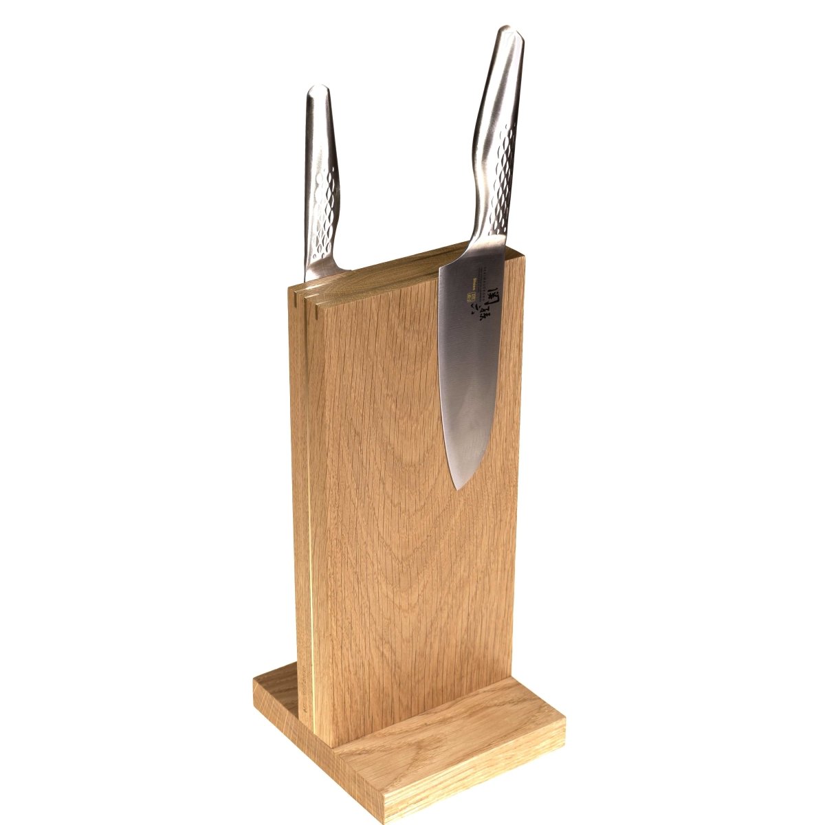 The Monolith magnetisk knivblok - Rune-Jakobsen Design - 25x30cm / Valnød / Messing