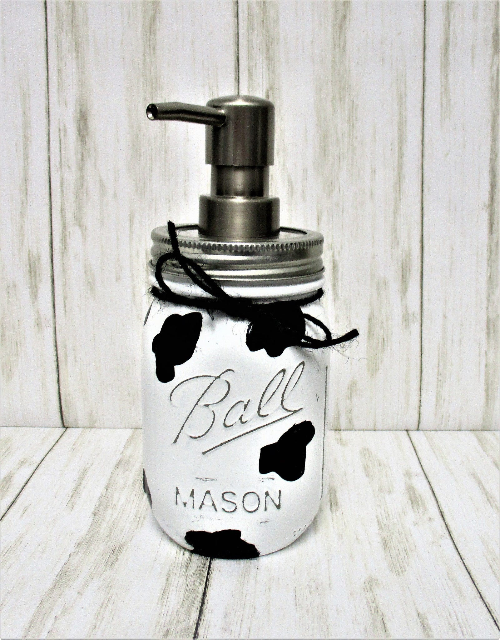 Cow Mason Jar Soap Dispenser – Lisa's Gift Shop LLC