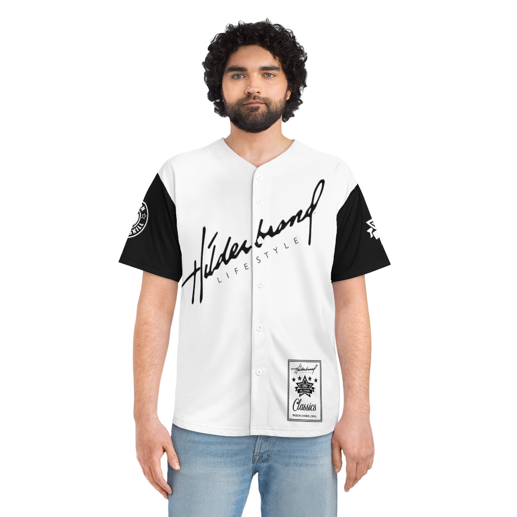 Printify Hilderbrand Lifestyle Signature Men's Baseball Jersey XL / Automatically Matched to Design Color