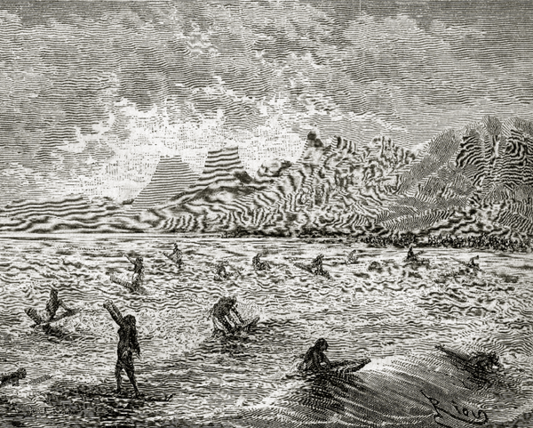 ancient hawaiian surfers