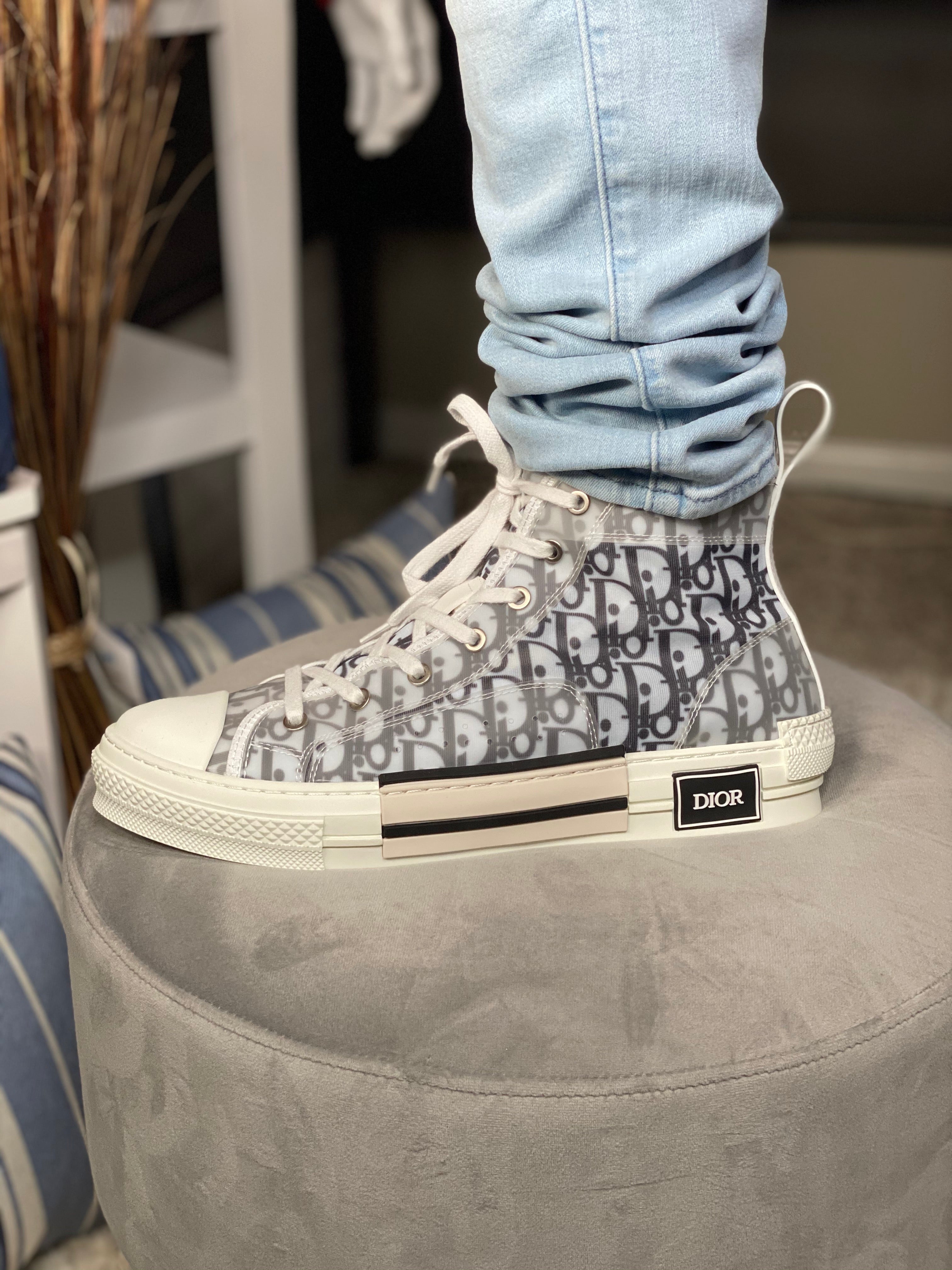 Dior Oblique High Top Sneakers – Men's Luxury Boutique By Jah Mikes