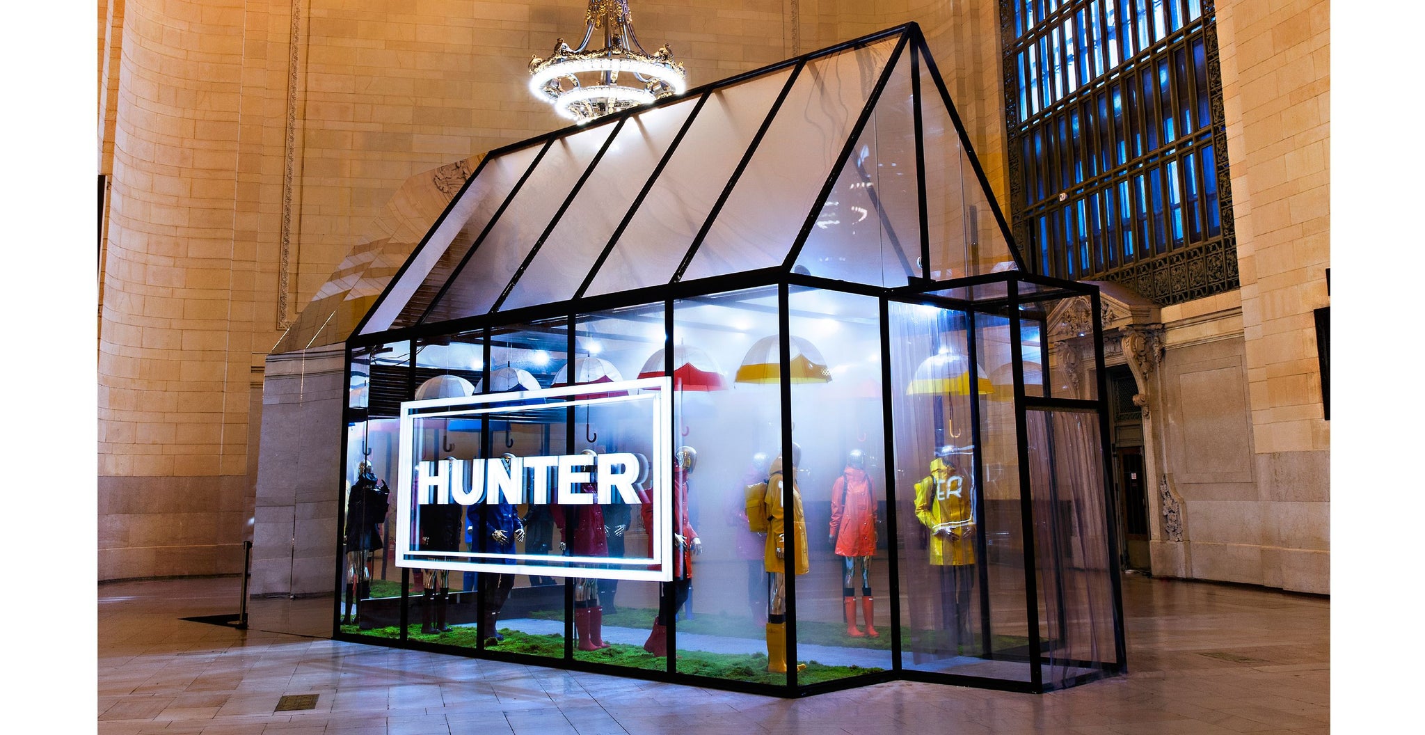 Esempi di pop-up store più belli, negozio temporaneo hunter, Hunter pop-up store, idee per temporary shop